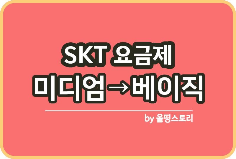 SKT요금제 미디엄에서 베이직 변경 후기_썸네일