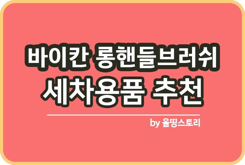 바이칸 롱핸들브러쉬 사용방법 휠하우스 세차용품 추천_썸네일