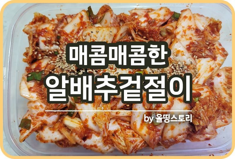 알배추겉절이 레시피 알배추김치 겉절이만드는 방법 간단김치_썸네일